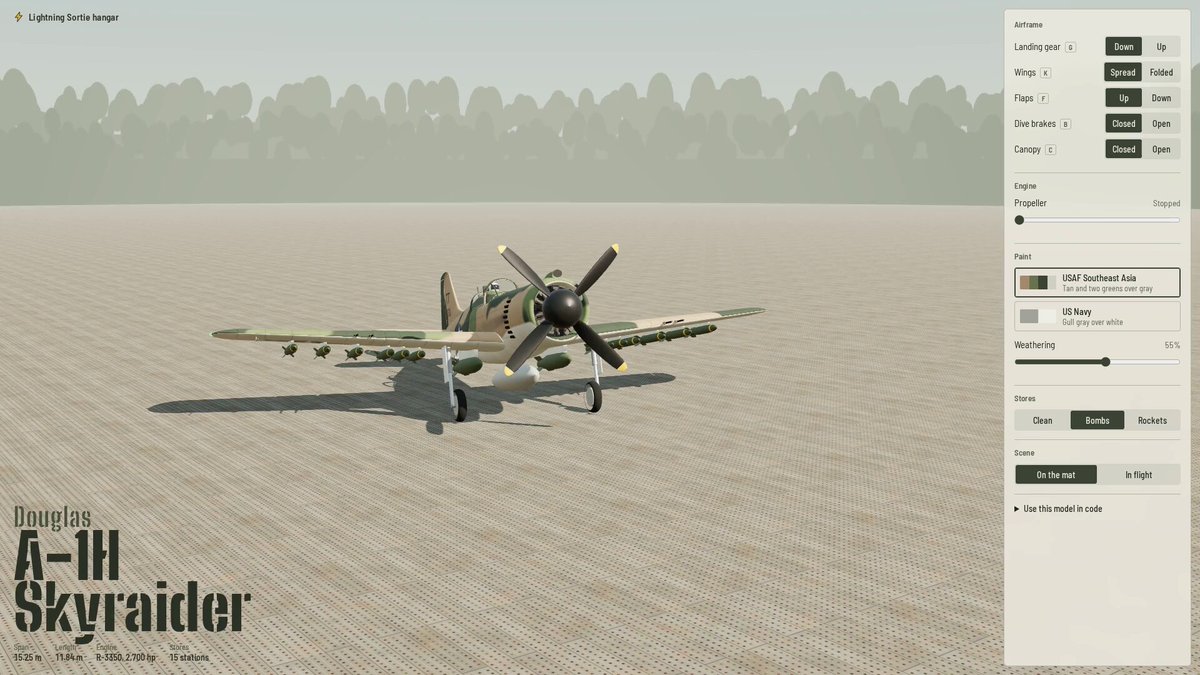 Build a Douglas A-1H Skyraider in Three.js