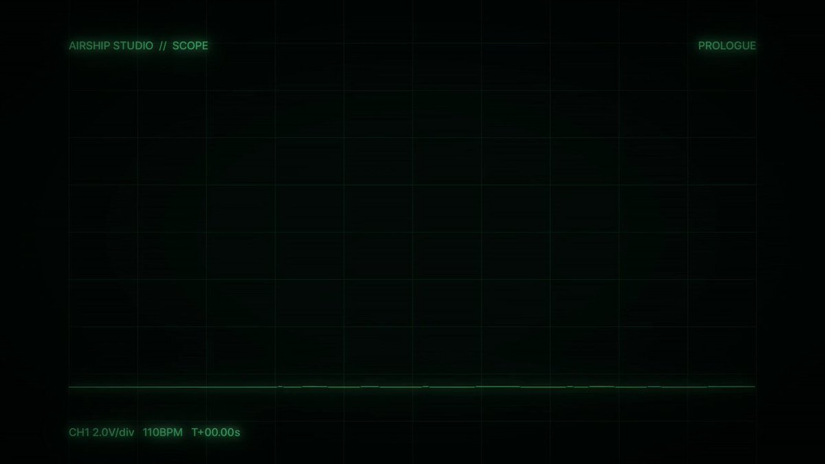 Make Motiongraphic about my studio with Oscilloscope style